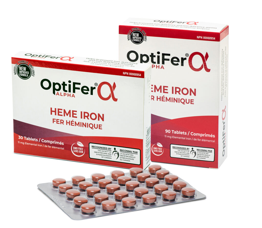 OptiFer 30 and 90 tablet box